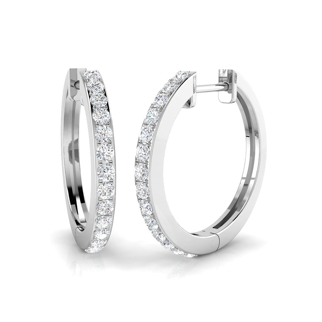 Fine Thread Diamond Earring 0.5 ct  Platinum, 9ct, 18ct White, Yellow & Rose Gold | Handcrafted Fine Jewellery-5