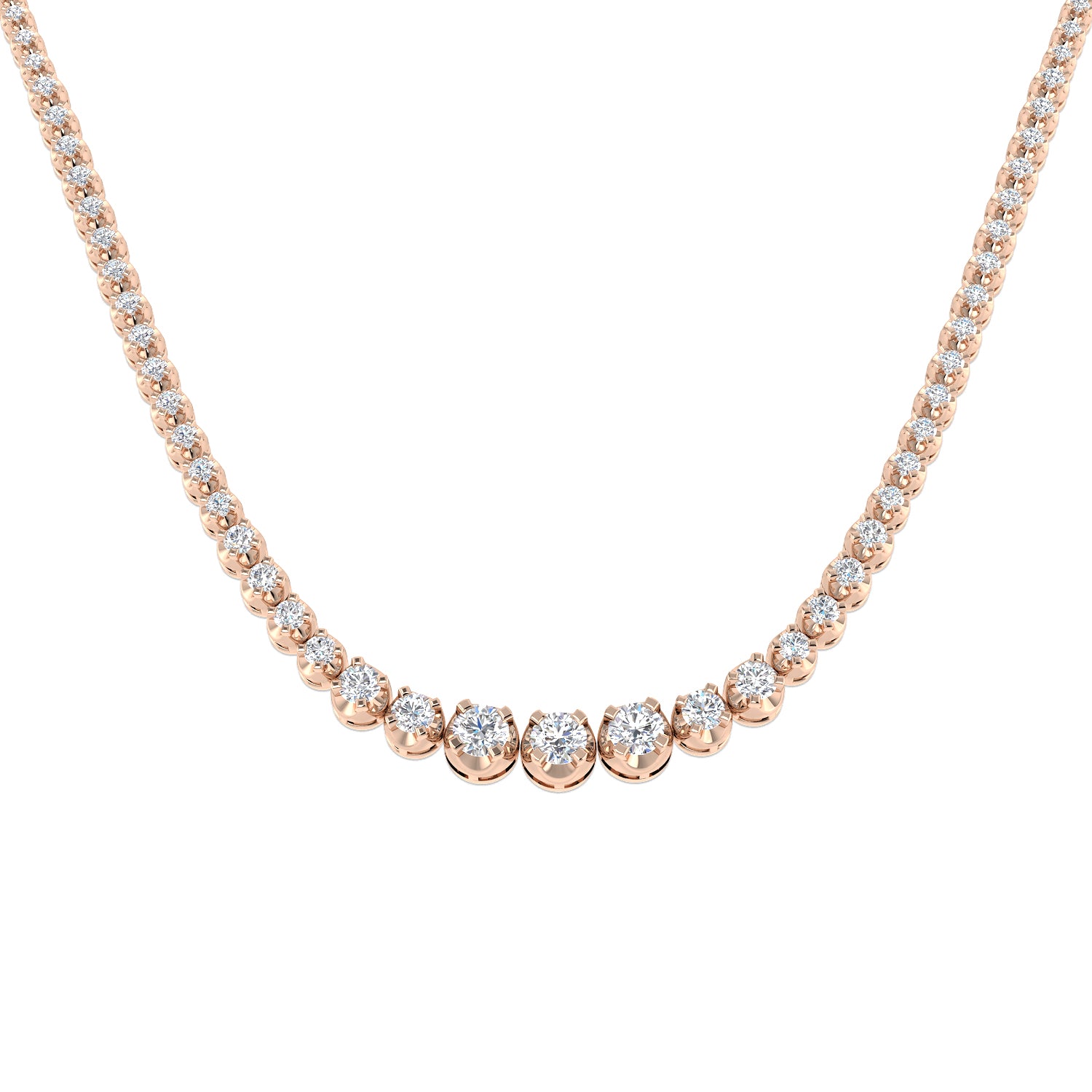 Morag Diamond Tennis Necklace 3ct Platinum Gold