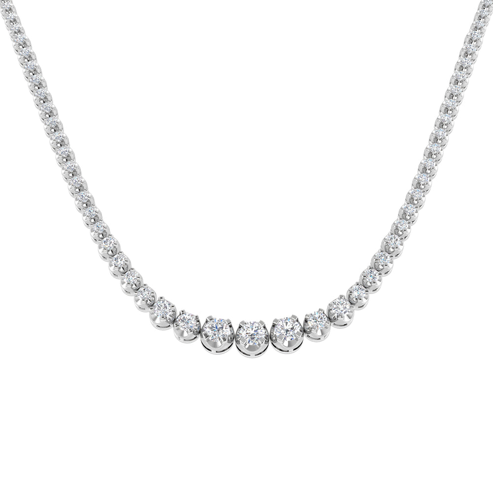 Morag Diamond Tennis Necklace 3ct Platinum Gold