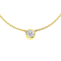 0.3 Carat D-E/VS Lab Grown Diamond Solitaire Necklace 9k Yellow Gold Ready To Ship