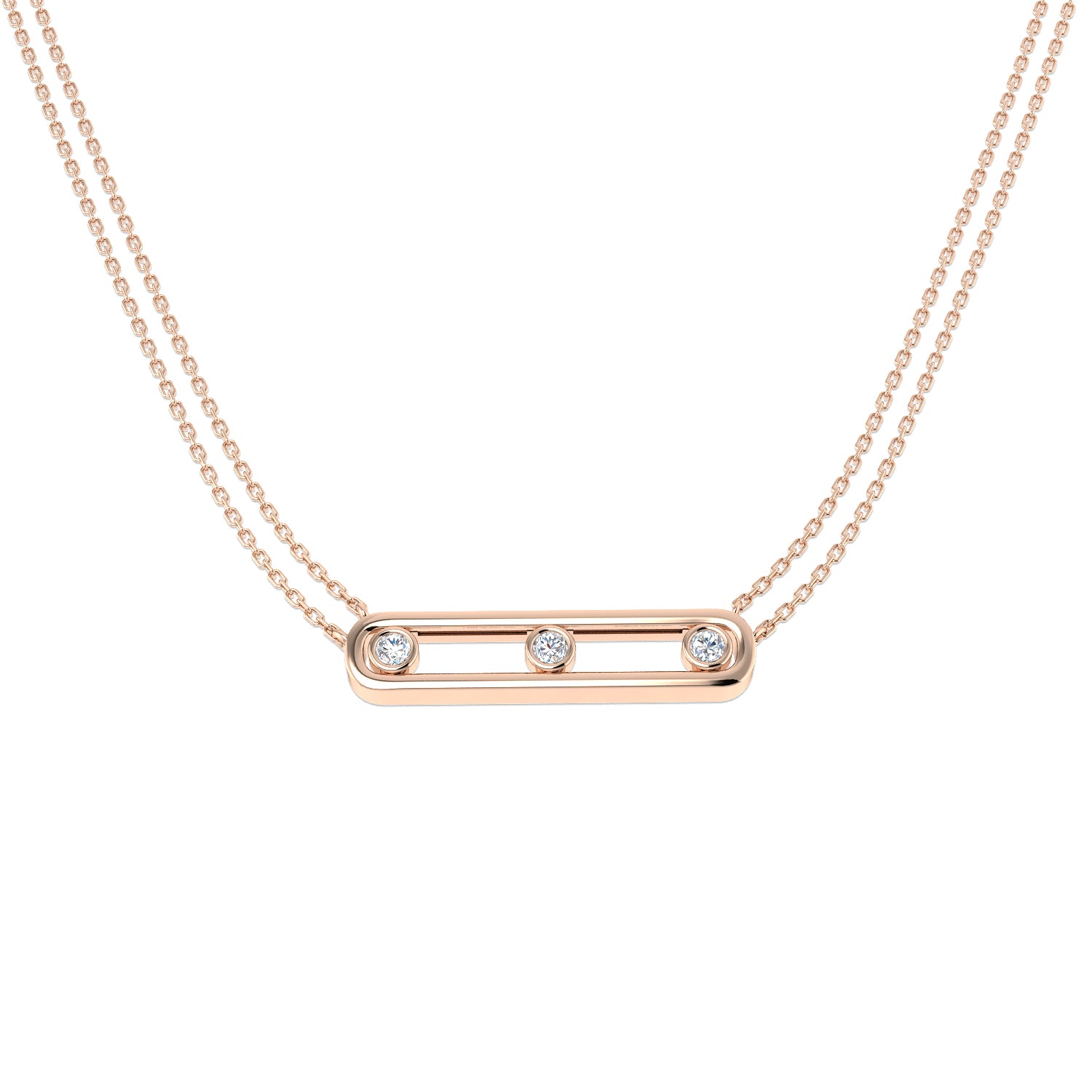 Norma Diamond Spectacle Necklace 0.25ct Gold Platinum
