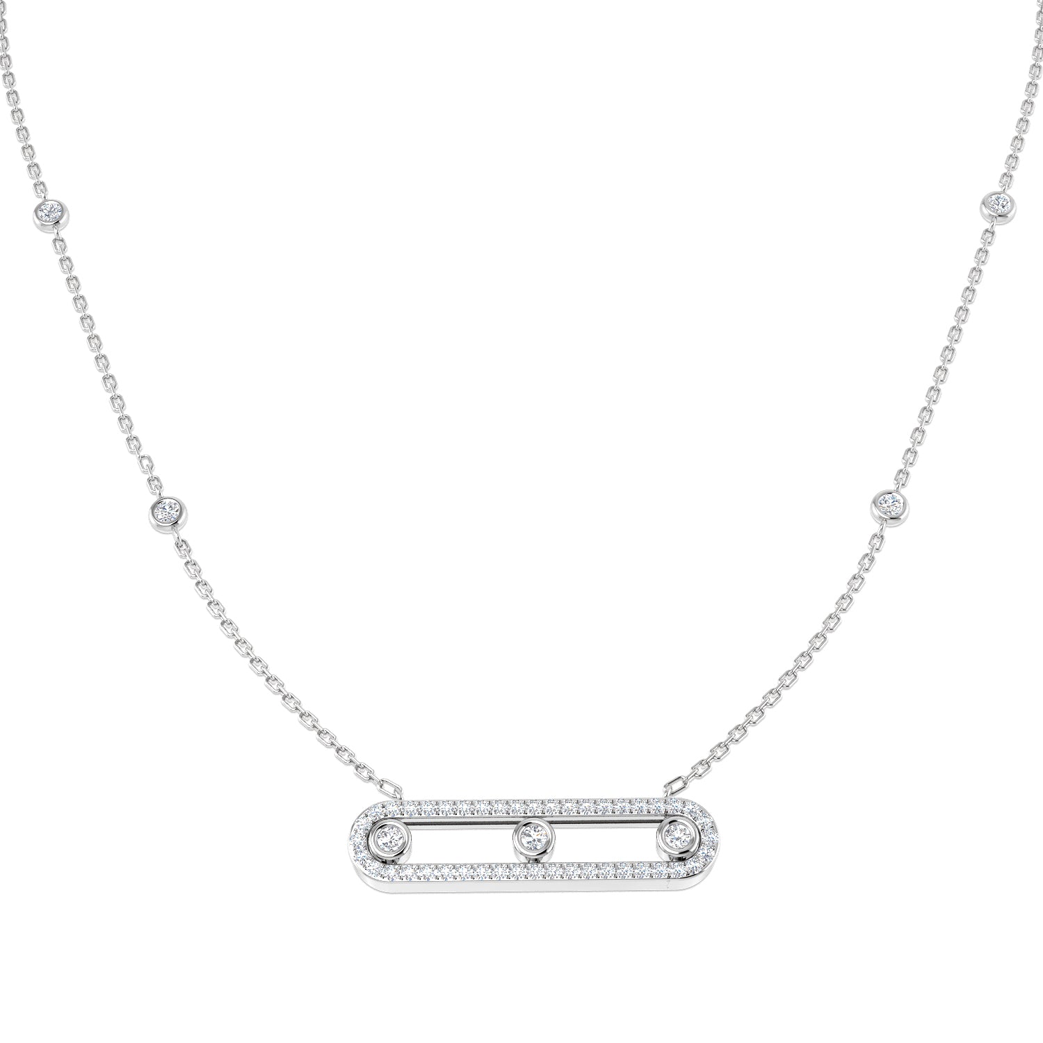 Orla Diamond Necklace Spectacle 0.5ct Gold Platinum