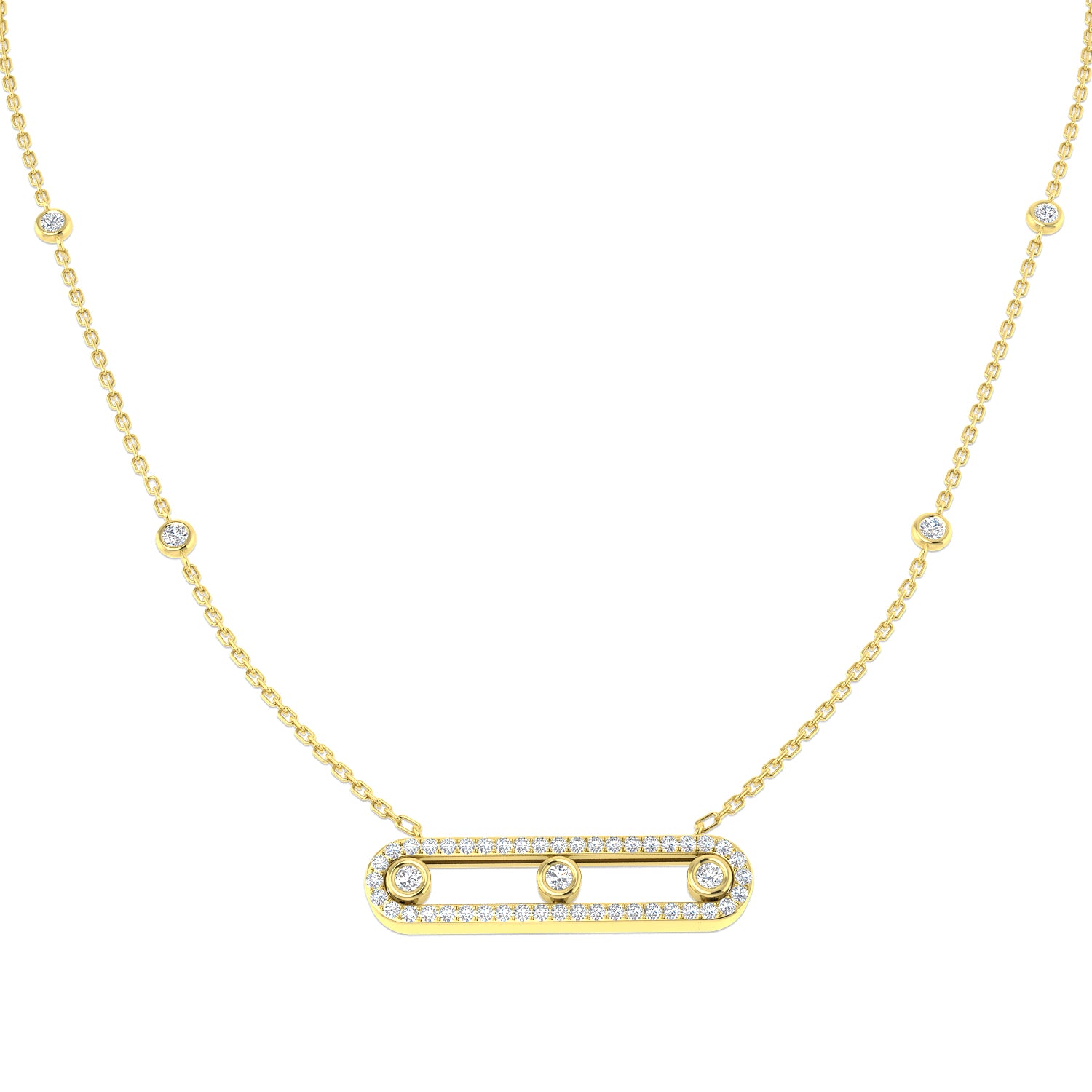 Orla Diamond Necklace Spectacle 0.5ct Gold Platinum