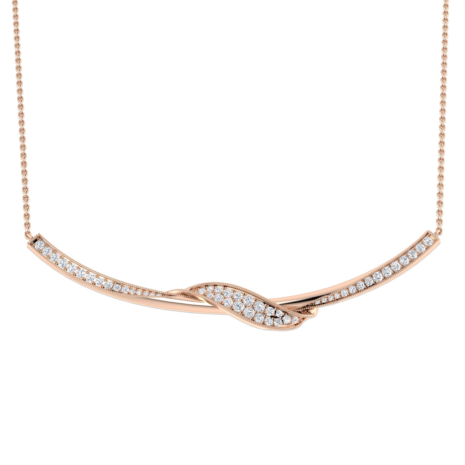Pamela Vintage Diamond Necklace 0.33ct Gold Platinum