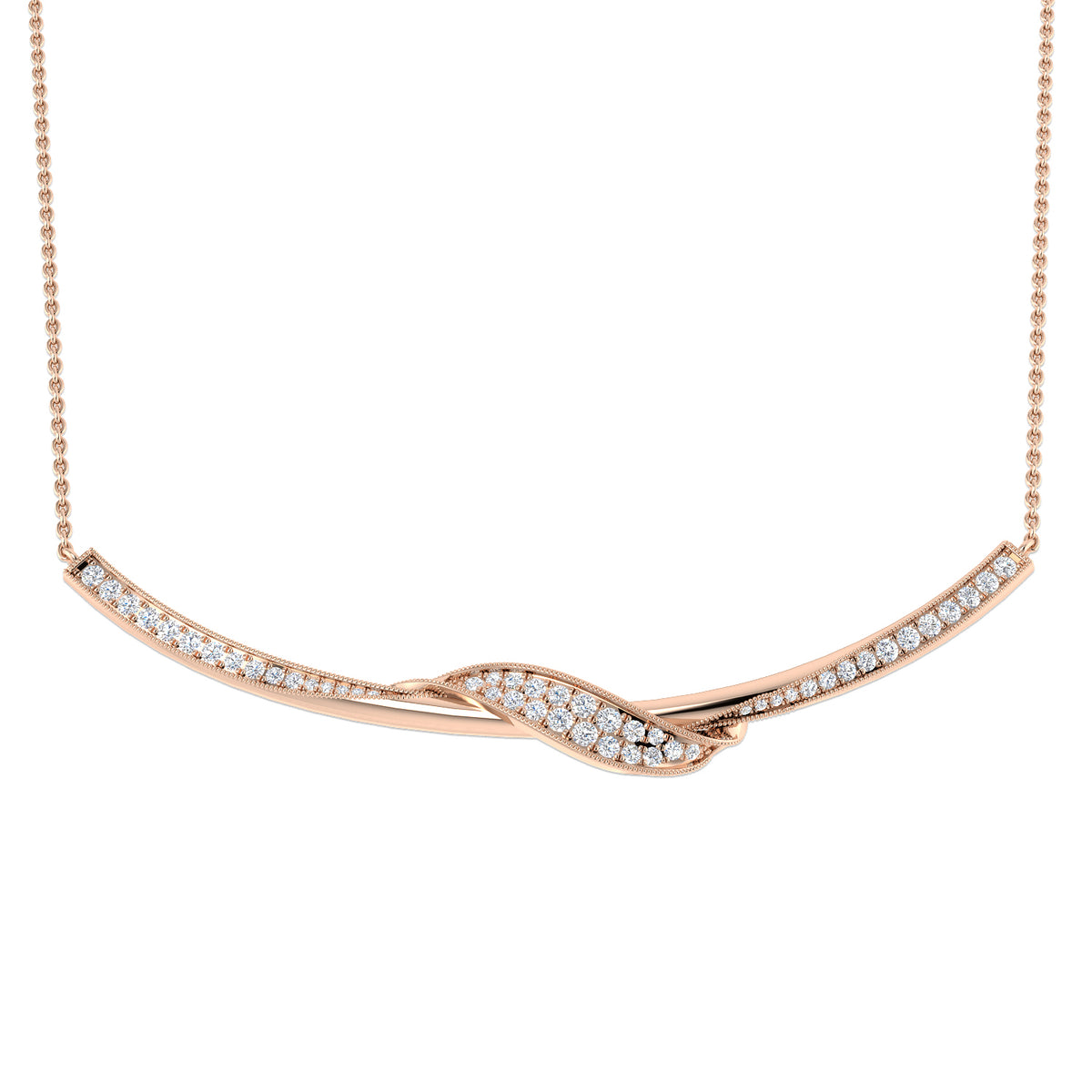 Pamela Vintage Diamond Necklace 0.33ct Gold Platinum