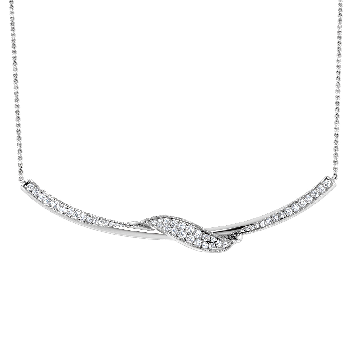 Pamela Vintage Diamond Necklace 0.33ct Gold Platinum