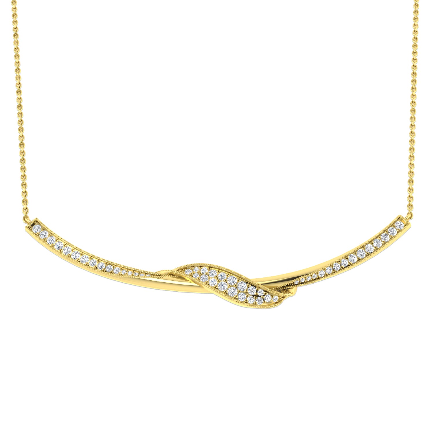 Pamela Vintage Diamond Necklace 0.33ct Gold Platinum