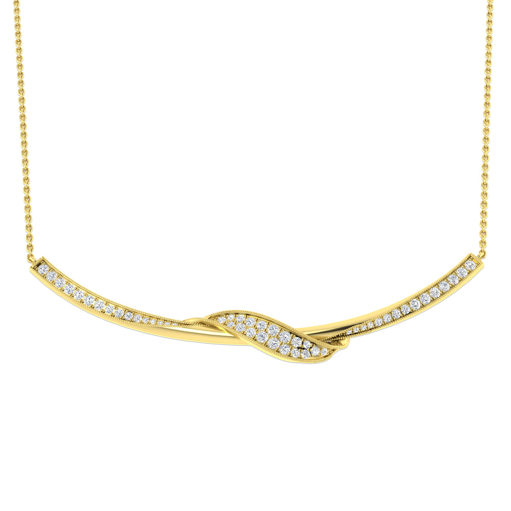 Pamela Vintage Diamond Necklace 0.33ct Gold Platinum