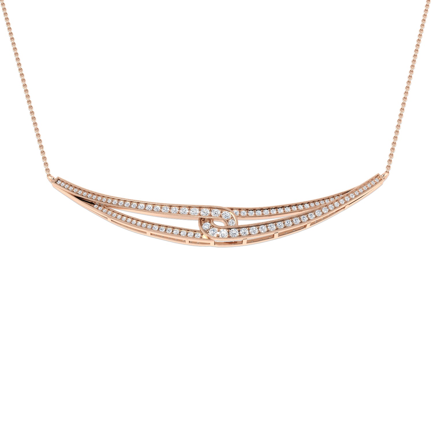 Paula Diamond Necklace Fancy 0.75ct Gold Platinum