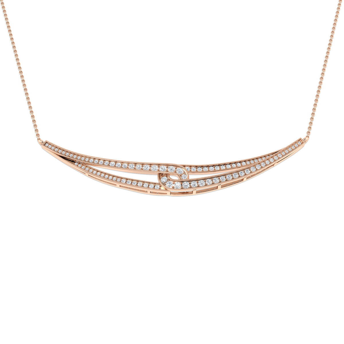 Paula Diamond Necklace Fancy 0.75ct Gold Platinum