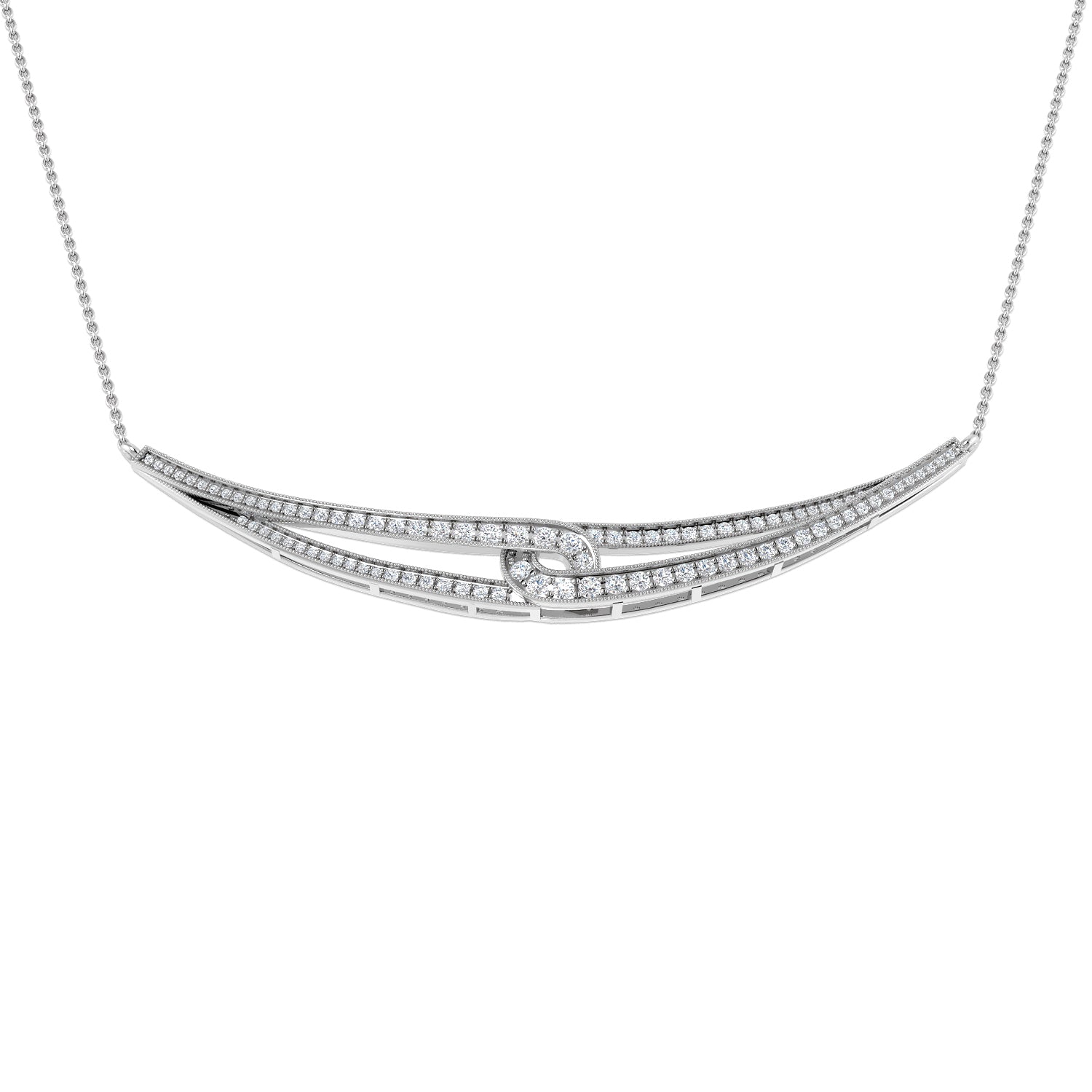 Paula Diamond Necklace Fancy 0.75ct Gold Platinum