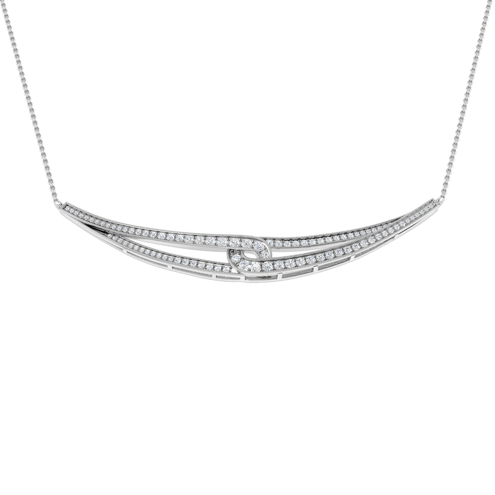 Paula Diamond Necklace Fancy 0.75ct Gold Platinum