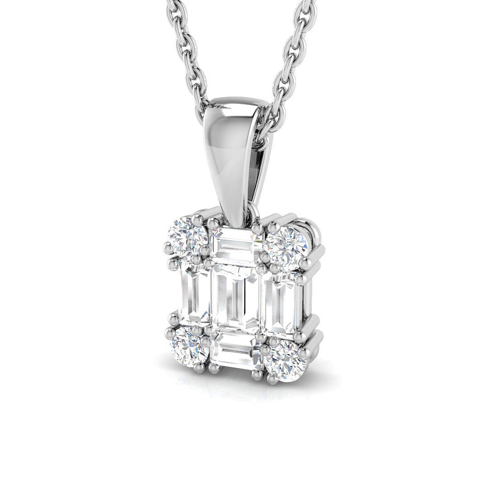 Gilia Baguette Brilliant Pendant 0.3ct Gold (Without Chain )