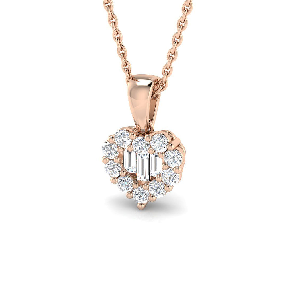 Archie Heart Pendant 0.3ct Diamond Gold (Without Chain )