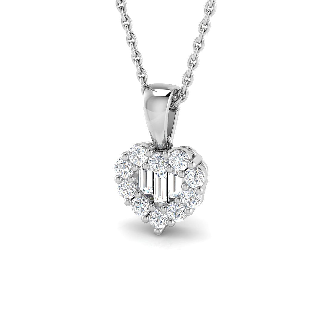 Archie Heart Pendant 0.3ct Diamond Gold (Without Chain )