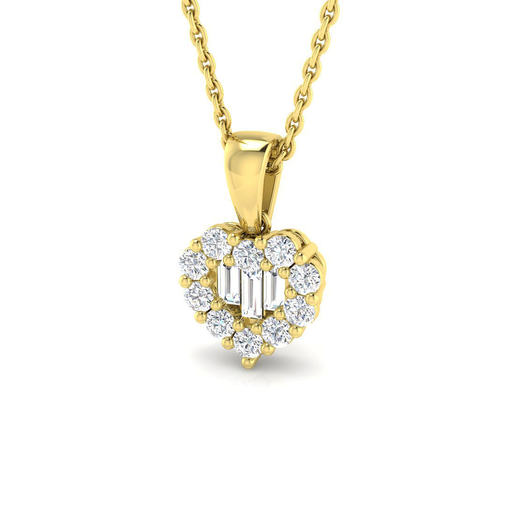 Archie Heart Pendant 0.3ct Diamond Gold (Without Chain )