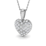 Lotus Diamond Heart Pendant 0.2ct Gold (Without Chain )