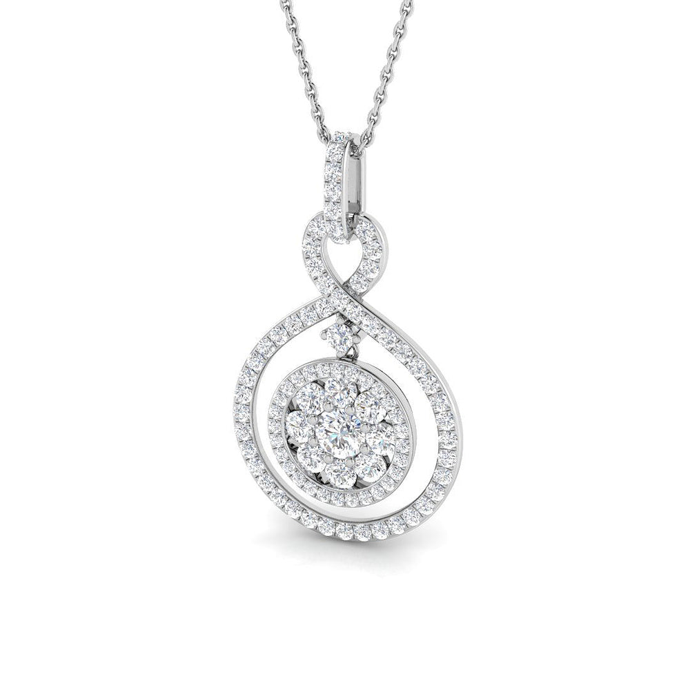 Penny Diamond Drop Pendant 1ct Gold (Without Chain )