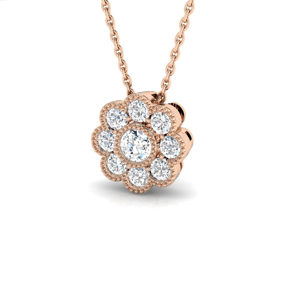 Barde Vintage Pendant Diamond  0.5ct Gold (Without Chain )