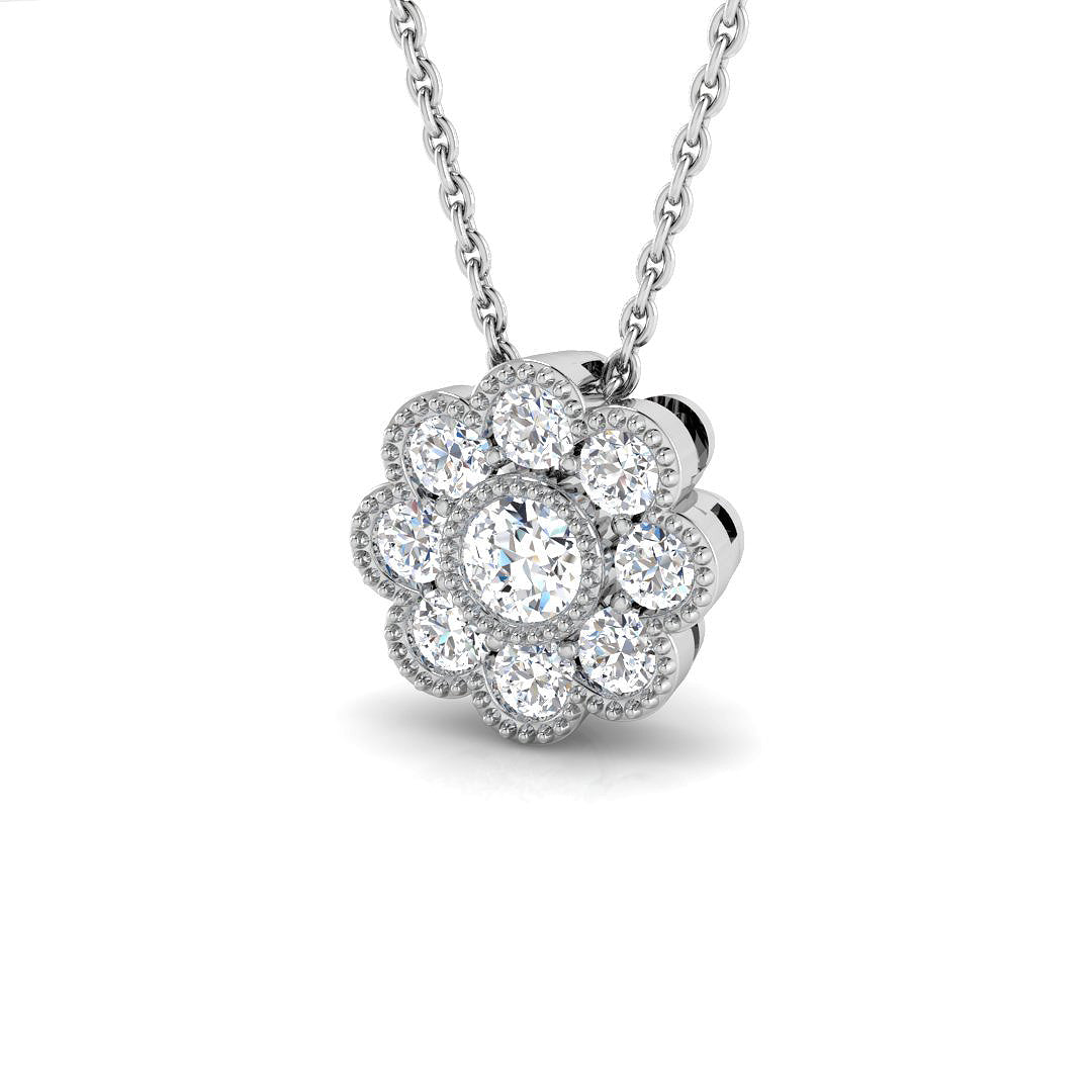 Barde Vintage Pendant Diamond  0.5ct Gold (Without Chain )