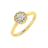 Lab-Grown Diamond Cluster Ring 0.3–0.75ct | Floral Halo Design