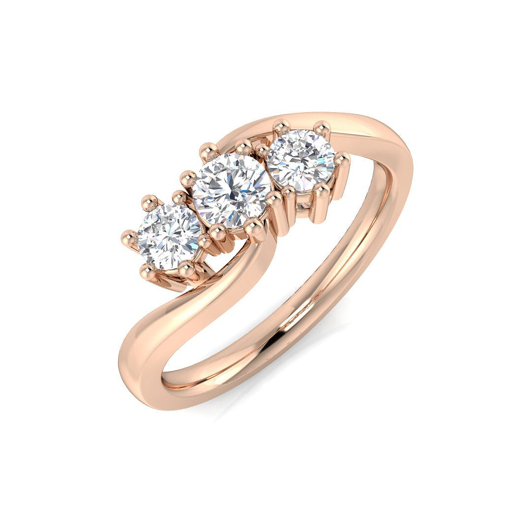 Round Diamond 3 Stone Ring | 1.25ct | Hallmarked Gold & Platinum