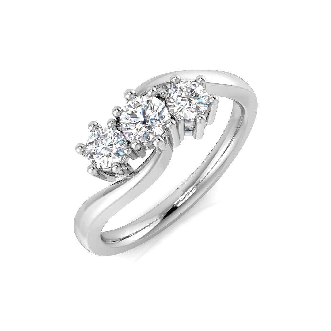 Round Diamond 3 Stone Ring | 1.25ct | Hallmarked Gold & Platinum