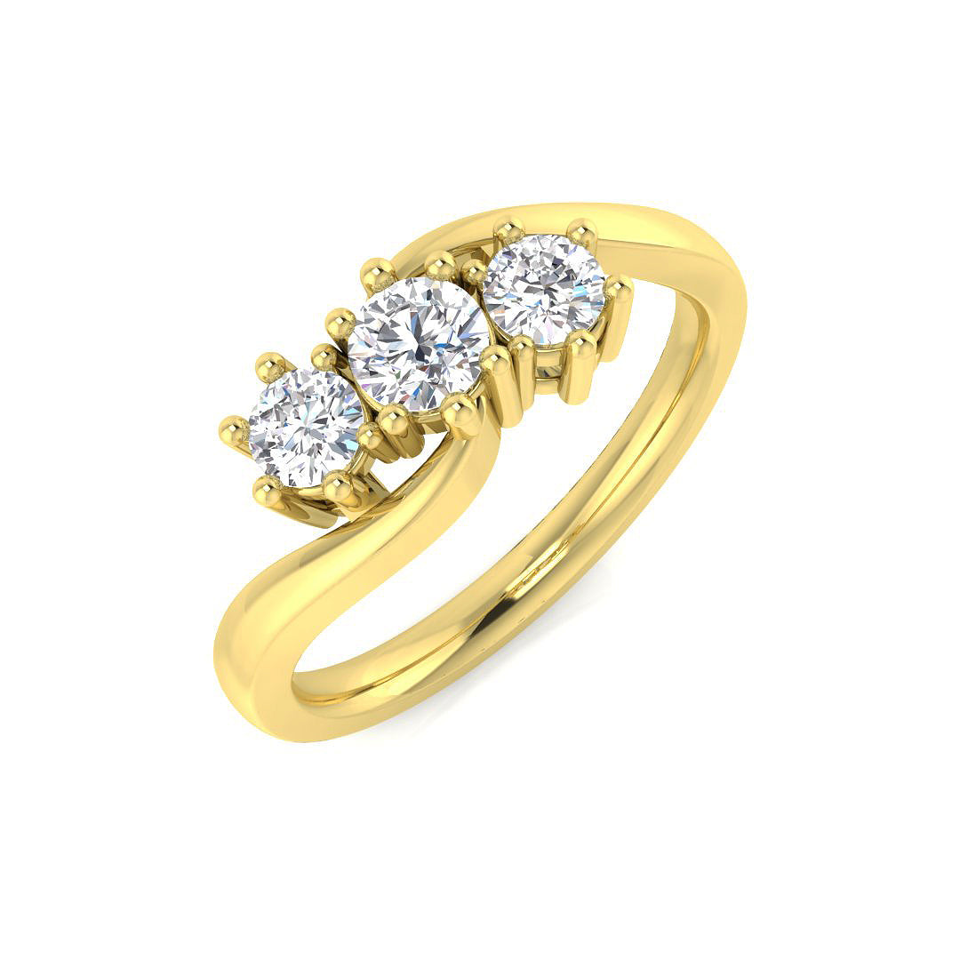 Round Diamond 3 Stone Ring | 1.25ct | Hallmarked Gold & Platinum