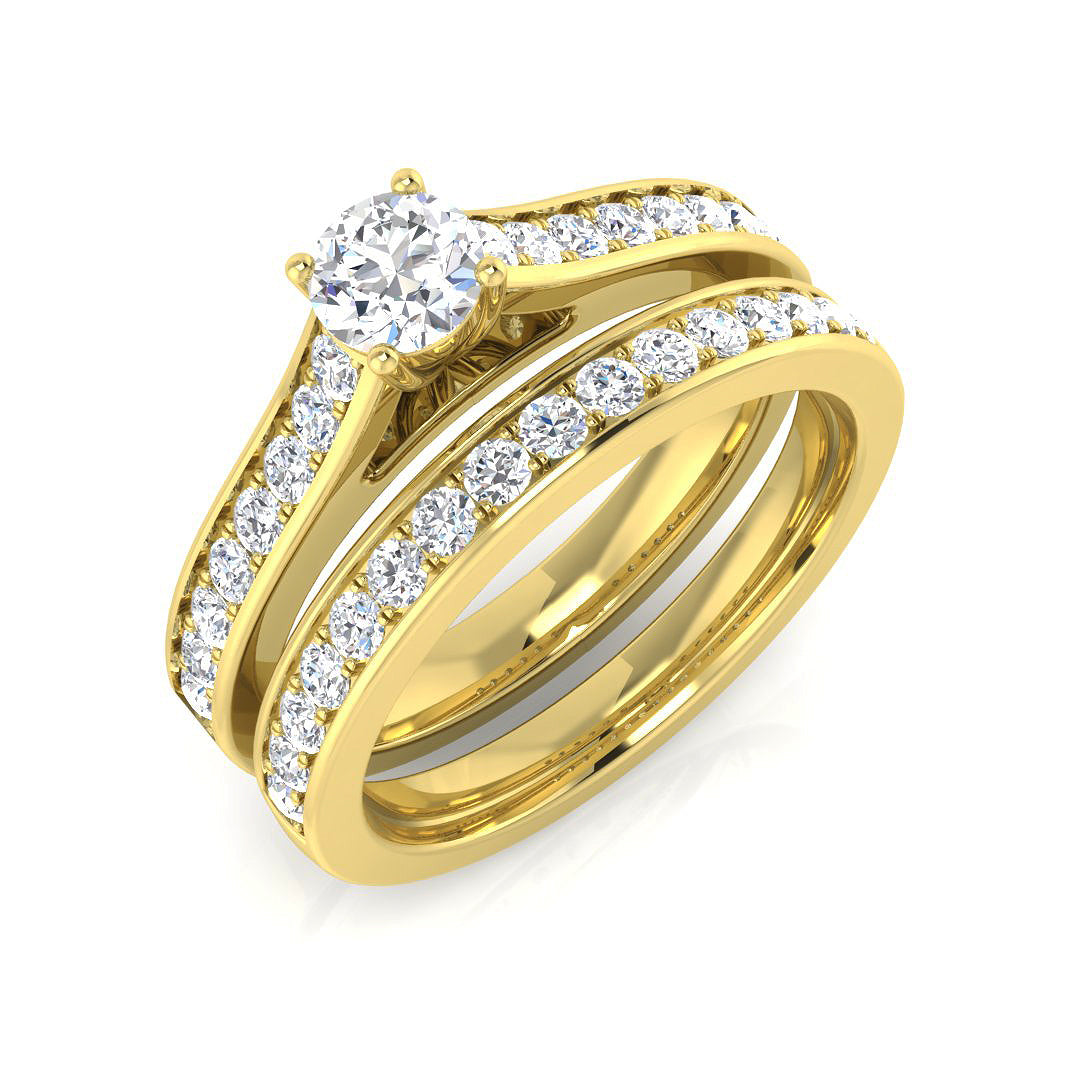 Lab-Grown Diamond Engagement Ring & Matching Wedding Band Set | 1.00 Carat