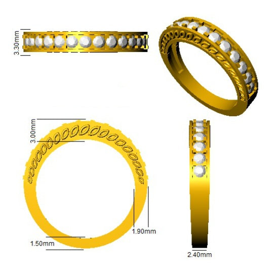 Diamond Half Eternity Ring | 0.3ct to 0.5ct | Natural & Lab Diamond
