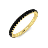 Black Diamond Full Eternity Ring | 0.33 Ct | Lab-Grown & Natural Diamonds