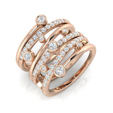 Diamond Cesektias Bubble Ring | 0.75ct | Hallmarked Gold & Platinum