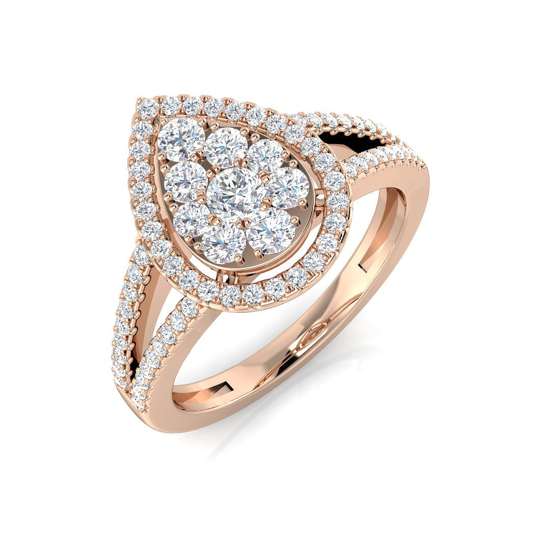 Diamond Plymouth Cluster Ring | 0.5ct | Hallmarked Gold & Platinum
