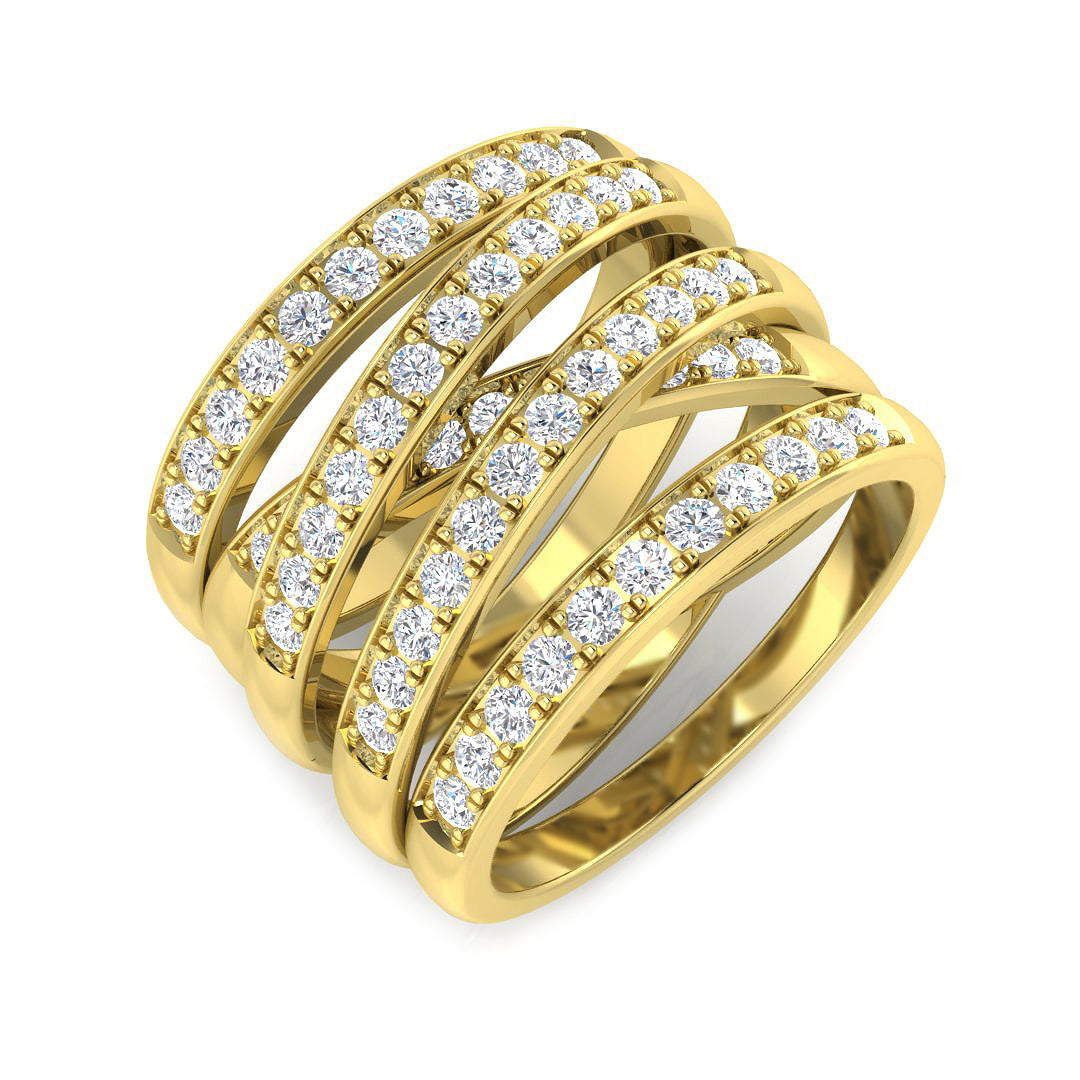 Diamond Brecon Fancy Ring | 1.25ct | Hallmarked Gold & Platinum