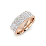 1.0Ct Round Diamond Half Eternity Ring For Her