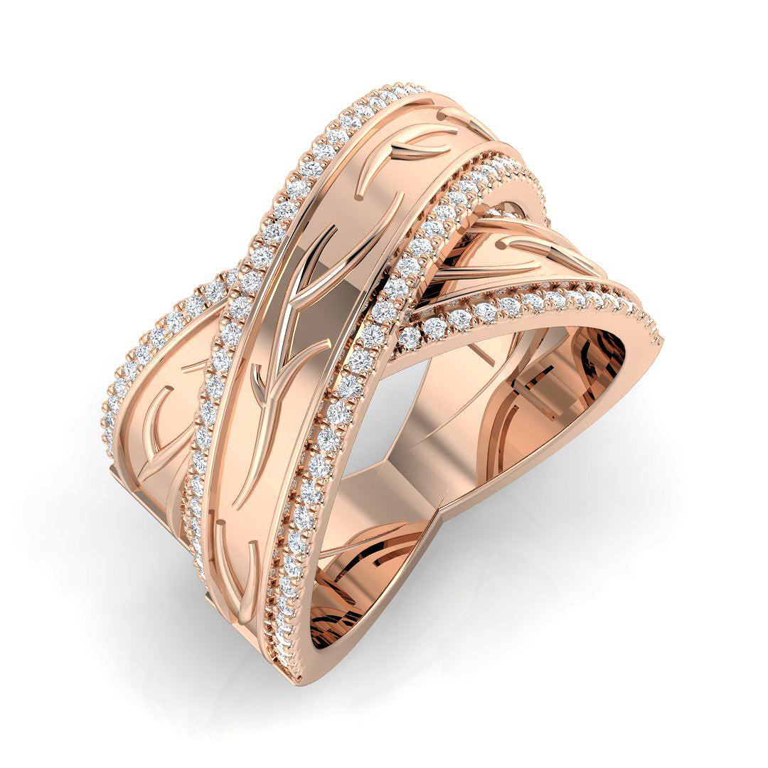 Diamond kheffield Fancy Ring | 0.5ct | Hallmarked Gold & Platinum