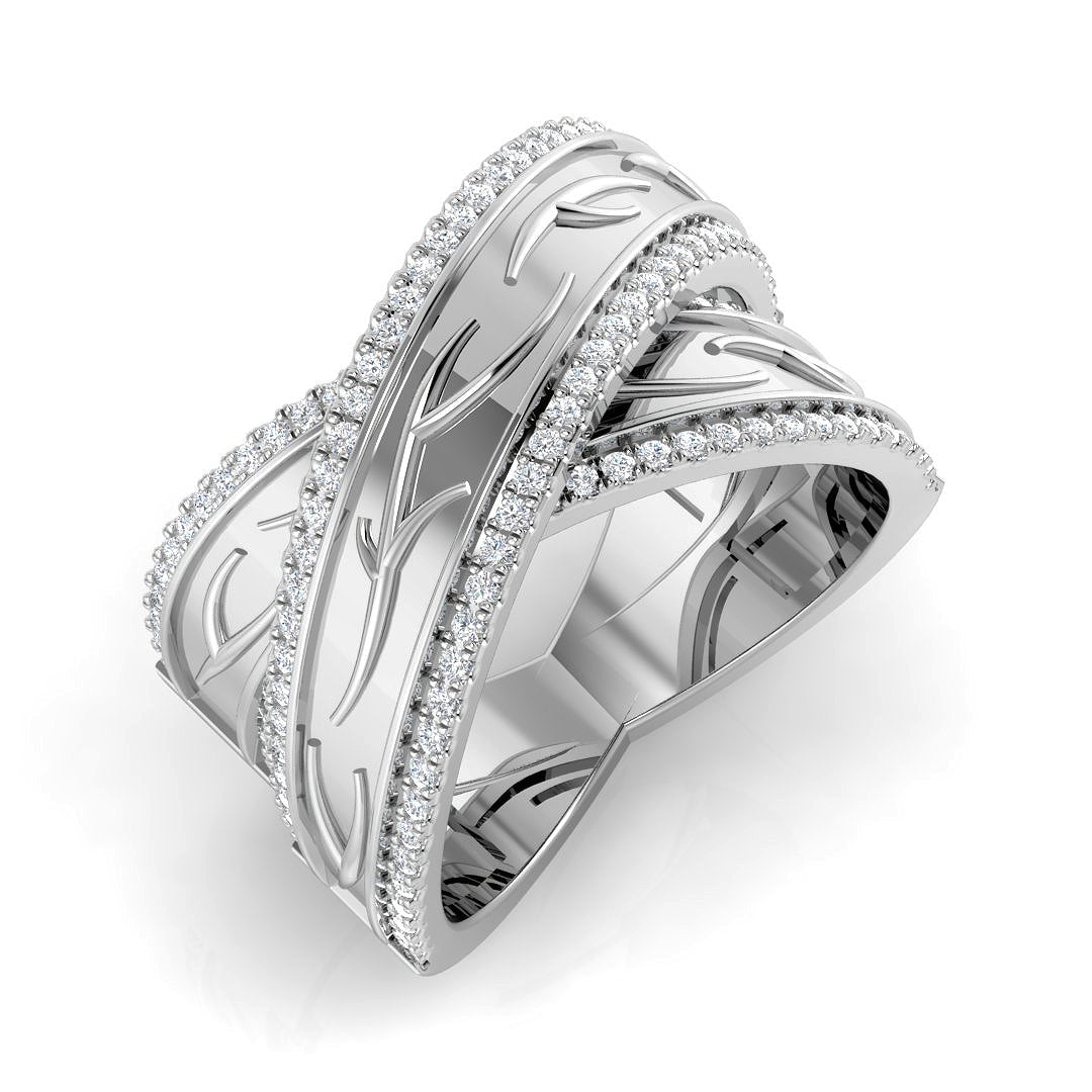 Diamond kheffield Fancy Ring | 0.5ct | Hallmarked Gold & Platinum