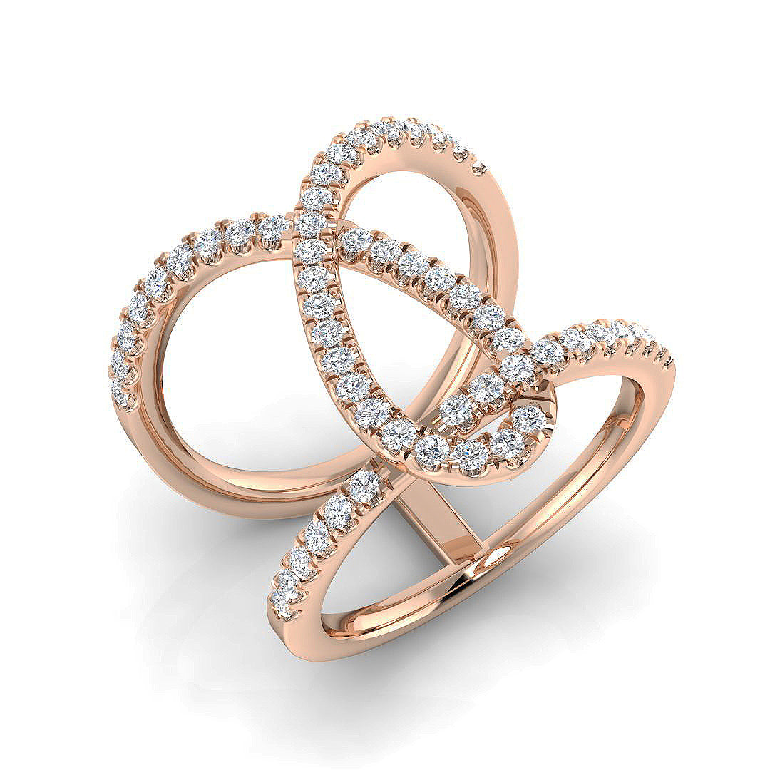 Elegant Statement Diamond Ring | 0.5ct | Platinum & Gold