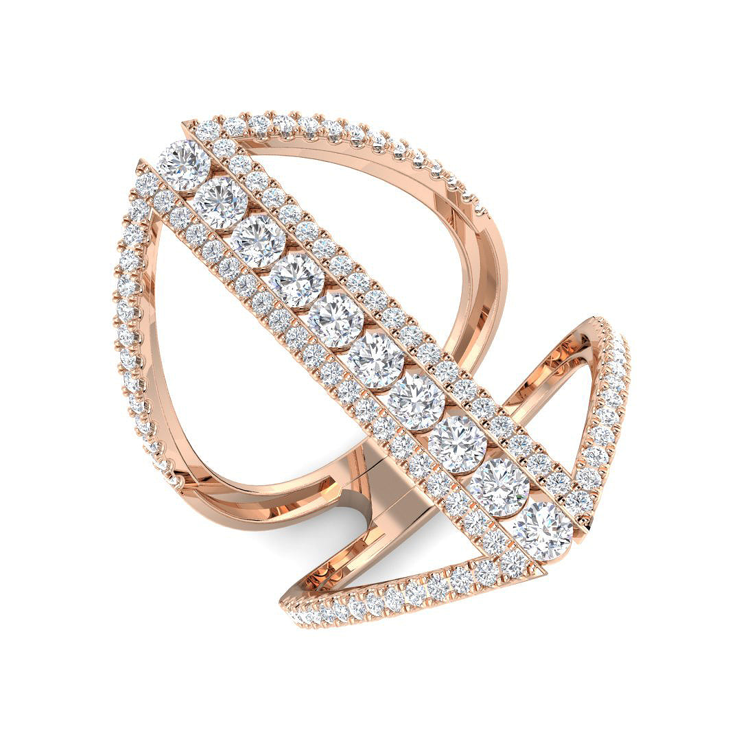 Diamond Fancy Statement Ring | 1.00ct | Hallmarked Gold & Platinum
