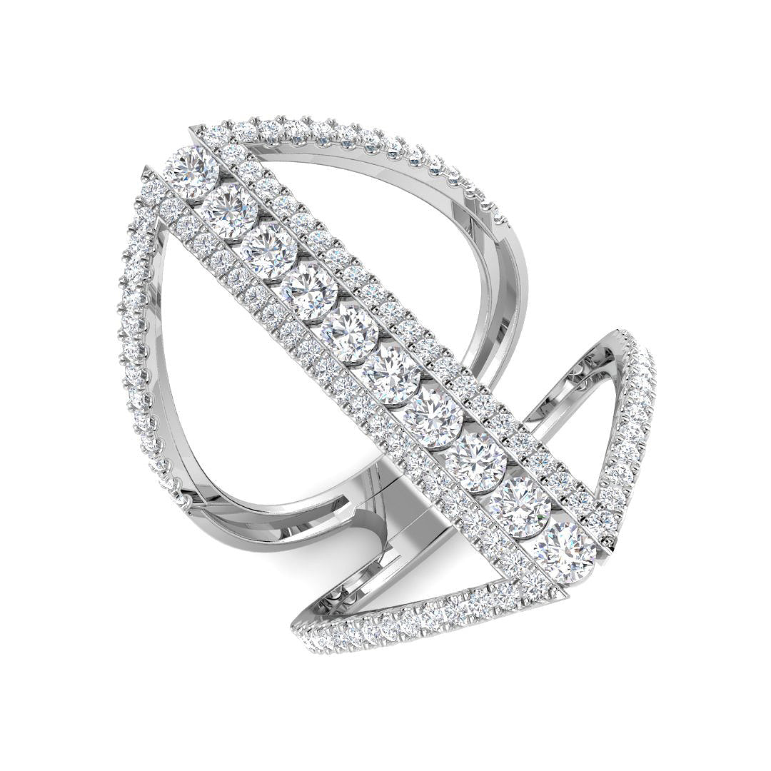 Diamond Fancy Statement Ring | 1.00ct | Hallmarked Gold & Platinum