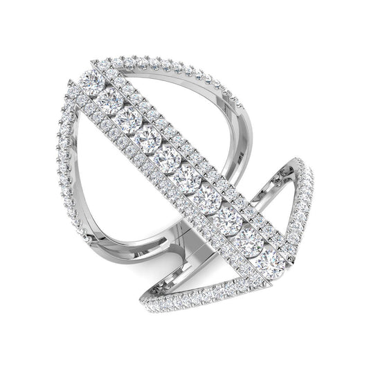 Diamond Fancy Statement Ring | 1.00ct | Hallmarked Gold & Platinum