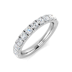 0.70Carat D-E/VS Lab Grown Diamond Half Eternity Wedding Ring 950 Platinum Ready To Ship