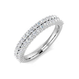 Bague demi-alliance sertie de griffes, diamant rond de 0,45 ct cultivé en laboratoire, pureté D/VVS