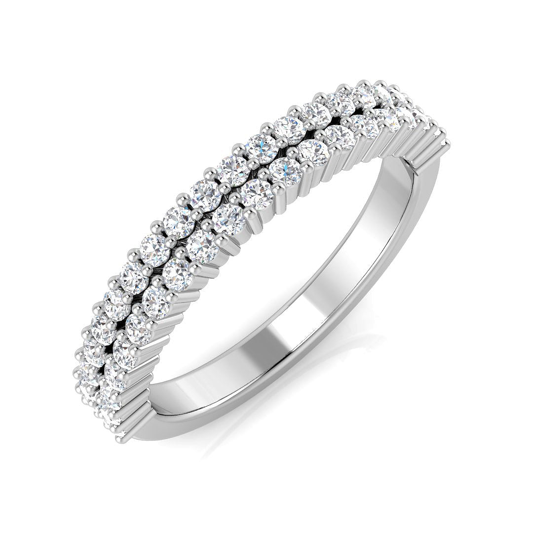 Diamond Thame Half Eternity Ring | 0.5ct | Hallmarked Gold & Platinum