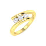 Natural Diamond 3 Stone Ring | 0.33ct | Hallmarked Gold & Platinum