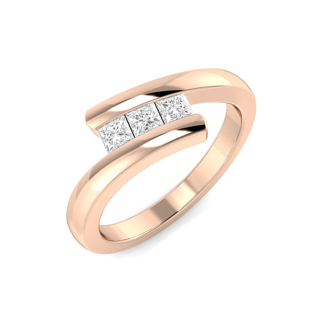 Lab-Grown Diamond 3 Stone Ring | 0.33ct | Hallmarked Gold & Platinum