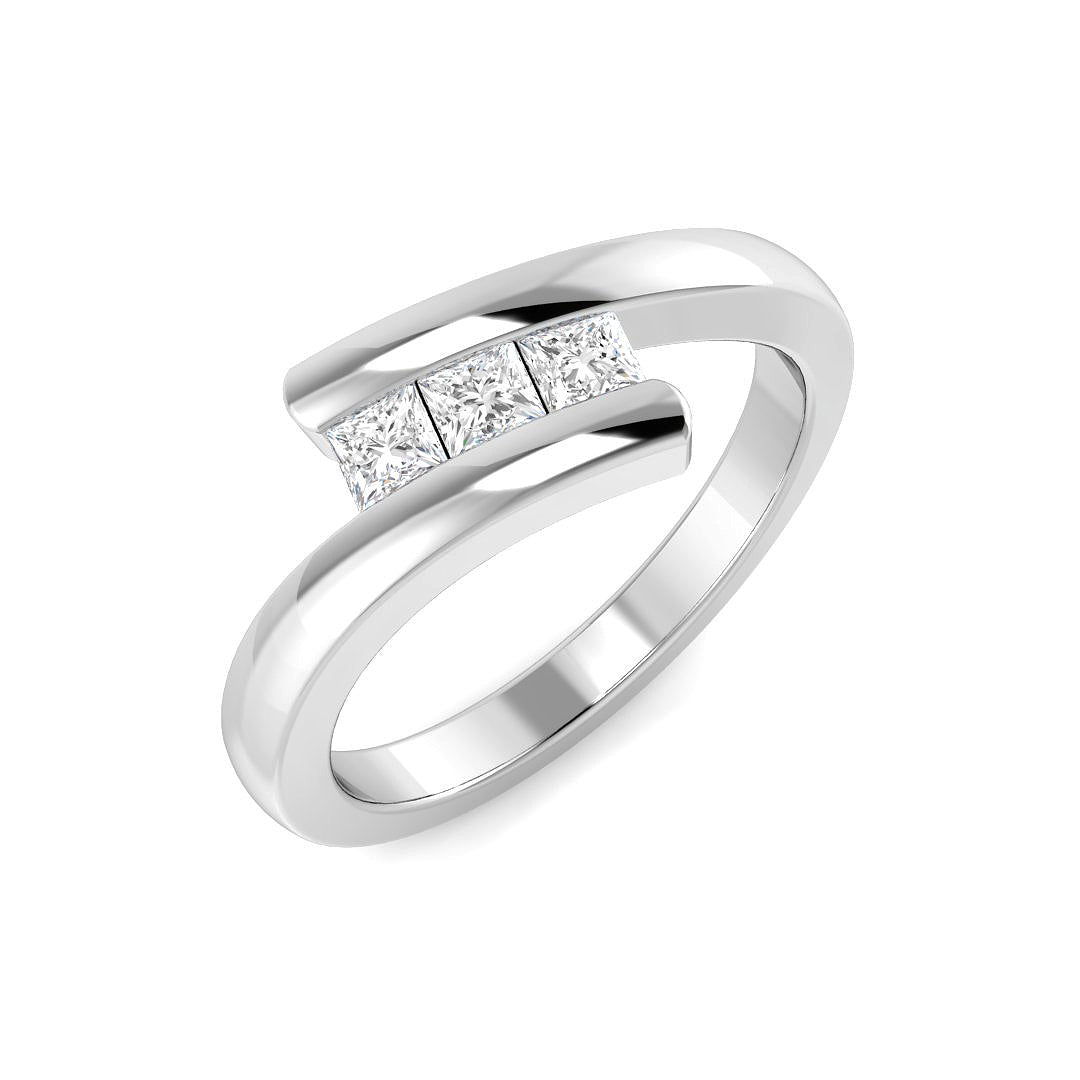 Lab-Grown Diamond 3 Stone Ring | 0.33ct | Hallmarked Gold & Platinum