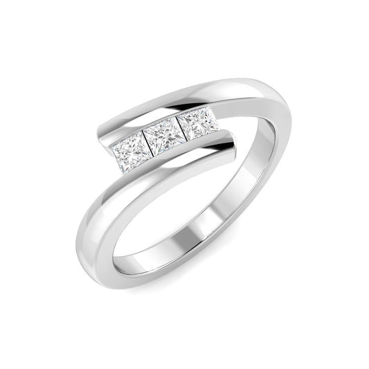 Lab-Grown Diamond 3 Stone Ring | 0.33ct | Hallmarked Gold & Platinum