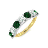 Emerald Half Eternity Ring for Her