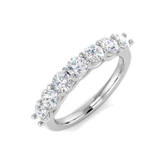 1.10Carat D-E/VS Lab Grown Diamond 6-10 Stone Wedding Ring 9k White Gold Ready To Ship